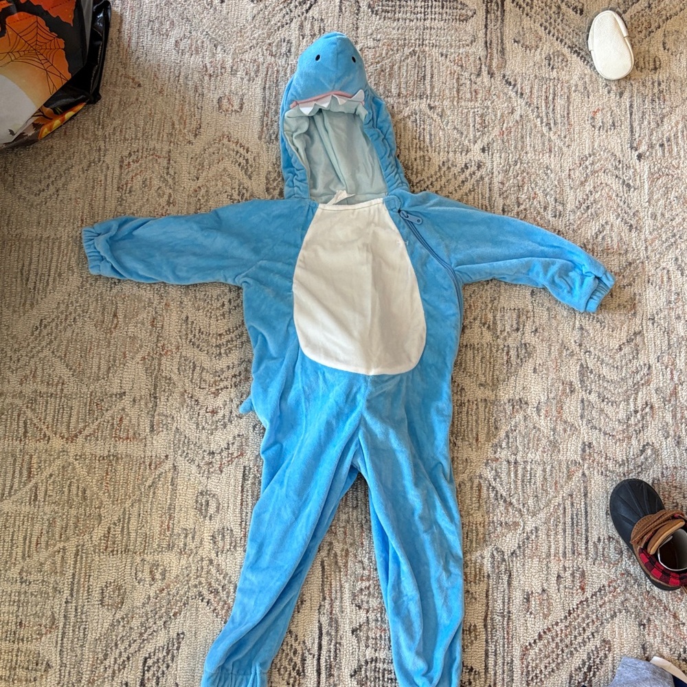 Target Shark Hooded One-Piece Costume with White Belly